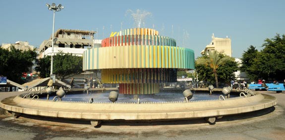 המיזרקה בכיכר דיזנגוף בתל אביב / צלם: תמר מצפי  